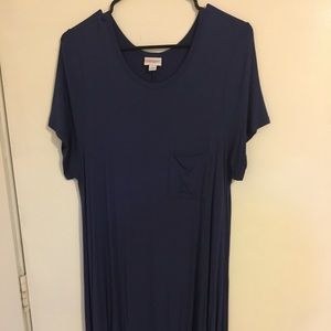 LuLaRoe Carly EUC, Size L, Blue